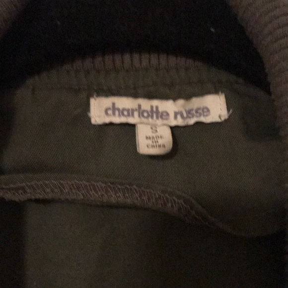 Army Green Bomber Jacket- Charlotte Russe - Picture 2 of 3